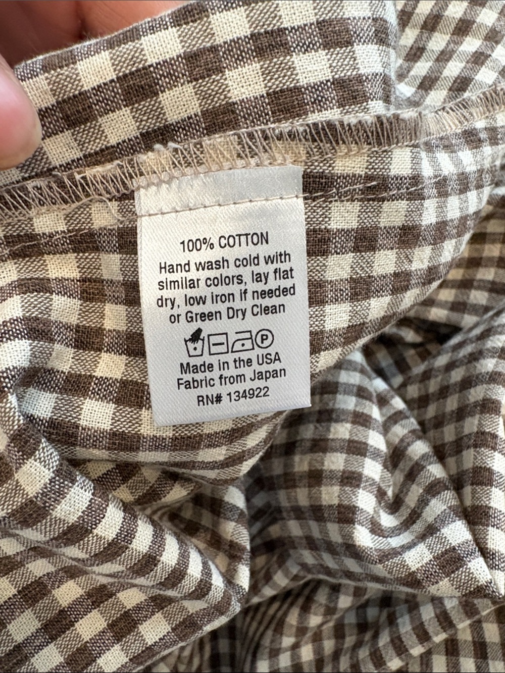 Emerson Fry RAKEL KEYHOLE SHORT DRESS - COFFEE GINGHAM 100% Cotton - Picture 8 of 9